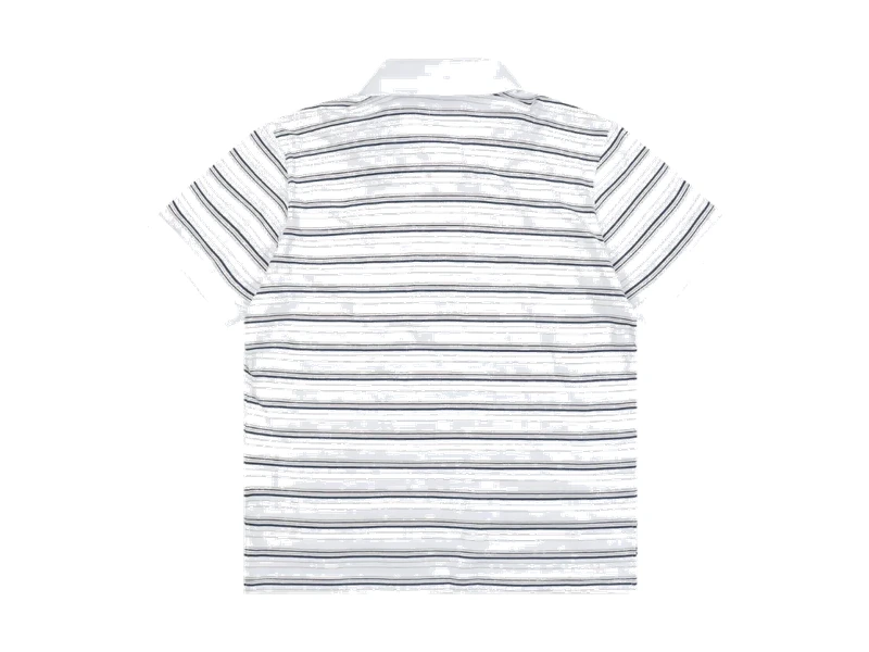 Striped Medallion Embroidered Polo T-Shirt · back